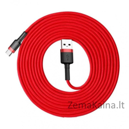 Baseus CATKLF-U09 mobiliojo telefono laidas Juoda, Raudona 3 m USB A USB C