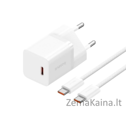 Baseus P10110902213-01 USB-C GaN5 mini 30W W tinklo įkroviklis Balta
