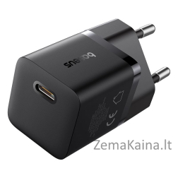 Baseus P10110909113-01 USB-C GaN5 mini 25 W tinklo įkroviklis Juodas