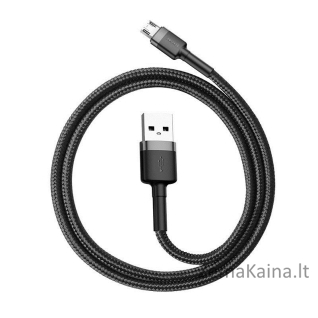 Baseus Cafule 2,4A 1 m Micro USB kabelis (pilkas/juodas)