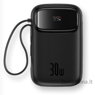 Baseus Qpow 2 Ličio polimeras (LiPo) 10000 mAh Juoda