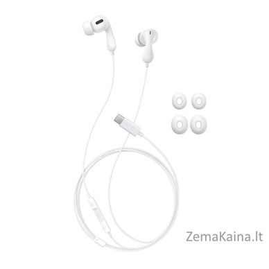 Baseus Encok CZ20 Laisvų rankų įranga Vielinis Įkišamos į ausį Skambučiai / muzika C tipo USB Balta 3