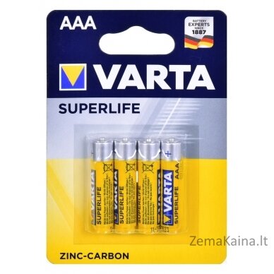 Battery Set zinc-carbon VARTA Superlife R03 AAA (Zn-C; x 4) 1