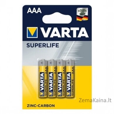 Battery Set zinc-carbon VARTA Superlife R03 AAA (Zn-C; x 4)