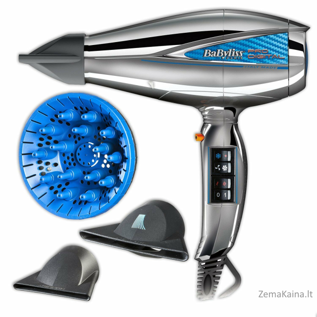 BaByliss Le Pro Digital Pilka, Sidabras 2200 W