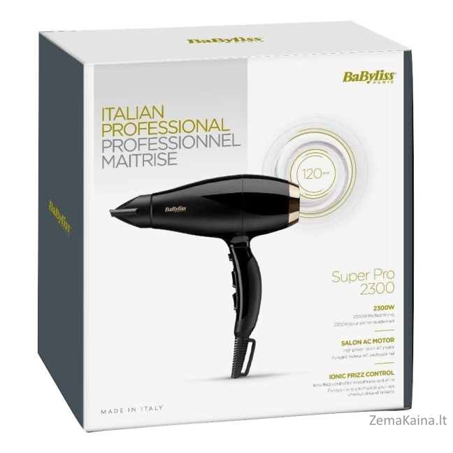 BaByliss Super Pro 2300 Juoda, Auksas 2300 W 1