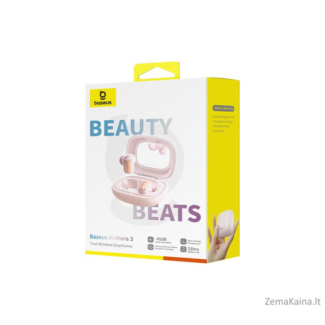 Baseus AirNora 3 Laisvų rankų įranga True Wireless Stereo (TWS) Įkišamos į ausį Skambučiai / muzika Bluetooth Rožinis 7