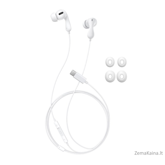 Baseus Encok CZ20 Laisvų rankų įranga Vielinis Įkišamos į ausį Skambučiai / muzika C tipo USB Balta 3