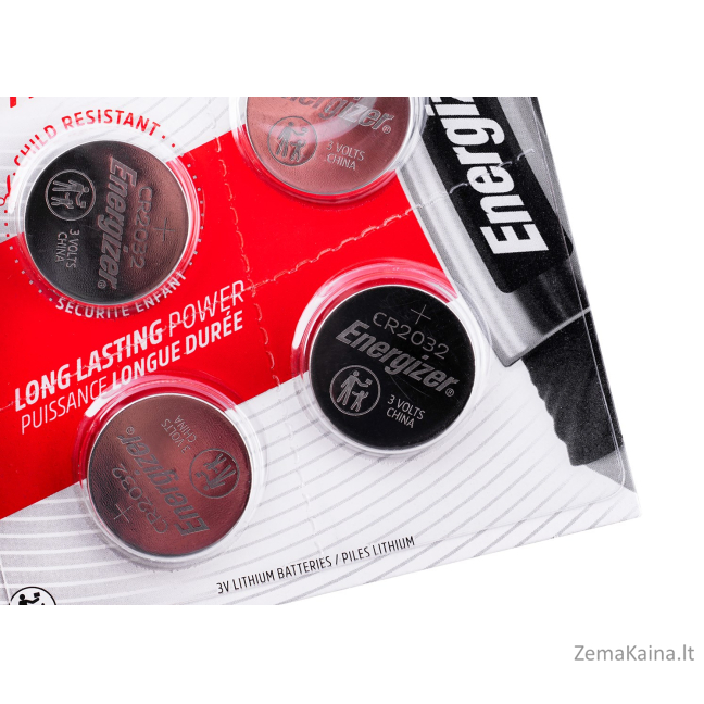 BATERIA ENERGIZER SPECJALISTYCZNA CR2032, 4 sztuki, 3V, ECO 2