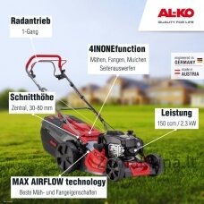 Benzininė vejapjovė AL-KO Premium 524 SP-B, 2300 W, 150 cm³, 51 cm, 70 l, savaeigė, B&S 625 Exi