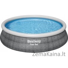 Bestway Fast Set išsiplėtimo baseinas su filtro siurbliu Pilkas 4,57x1,07 m