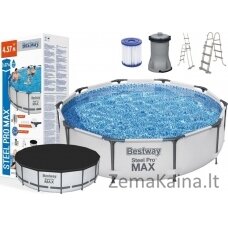 „Bestway“ rėmo baseino plienas Pro Max 457x107cm 18in1