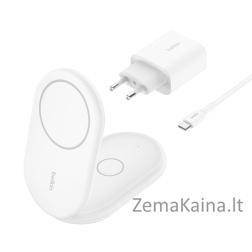 Belkin BoostCharge Ausinės, Išmanusis telefonas Balta USB Belaidis įkrovimas Spartusis įkrovimas Vidaus