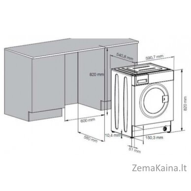 Beko WITC7612B0W skalbimo mašina Įntegruota Pakraunama per priekį 7 kg 1200 RPM Balta 4
