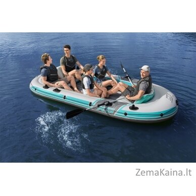 Bestway Adventure Elite X5 Raft, 364х166x45 cm,  5 vietė pripučiama valtis kietu dugnu 1