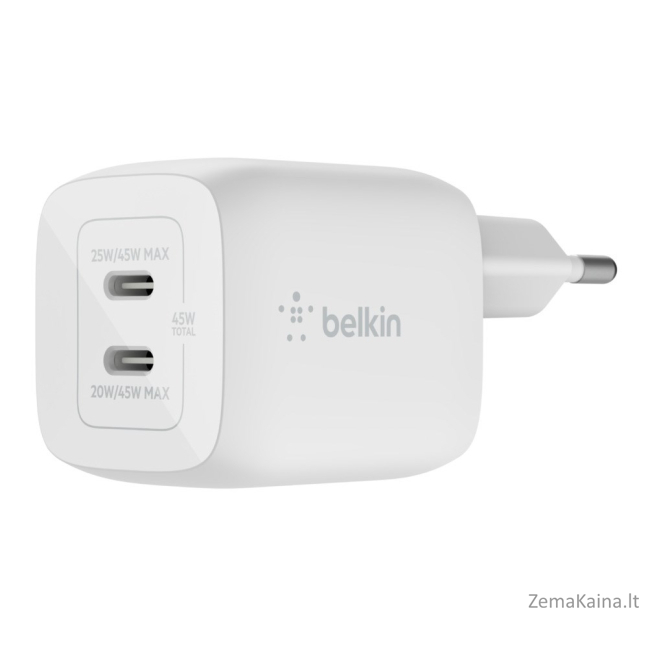 Belkin WCH011vfWH Knyginis kompiuteris, Išmanusis telefonas, Planšetinis kompiuteris Balta AC Spartusis įkrovimas Vidaus