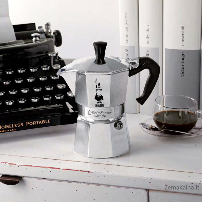 Bialetti Moka Express Moka pot Aliuminis, Juoda 10