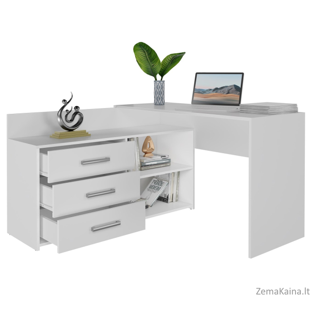 Biurko narożne + komoda DANY 120x50xH76 biały 1