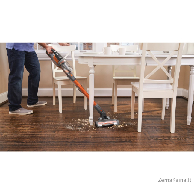 Black & Decker BHFEV182C-QW siurblys-šluota / elektrinė šluota Dulkių siurblys-šluota „du viename“ Baterija Sausa Bemaišis Oranžinė, Titanas 2 Ah 12