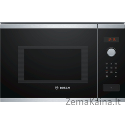 Bosch Serie 4 BFL553MS0 mikrobangų krosnelė Įmontuoti Kombinuota mikrobangų krosnelė 25 L 900 W Juoda, Nerūdijančiojo plieno