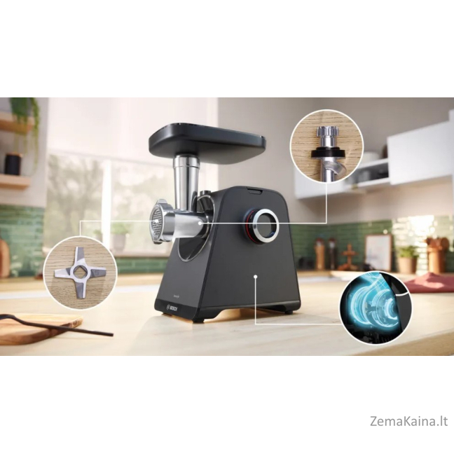 Bosch MFWS440B mėsmalė 1900 W Juoda, Sidabras 2