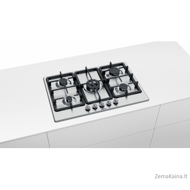 Bosch Serie 4 PGQ7B5B90 viryklė Nerūdijančiojo plieno Įmontuoti 75 cm Dujinė 5 zone(s) 1