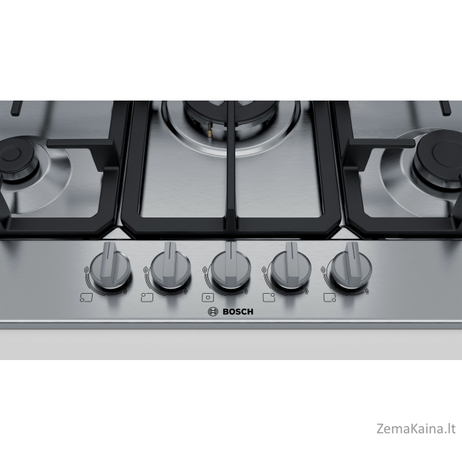 Bosch Serie 4 PGQ7B5B90 viryklė Nerūdijančiojo plieno Įmontuoti 75 cm Dujinė 5 zone(s) 2