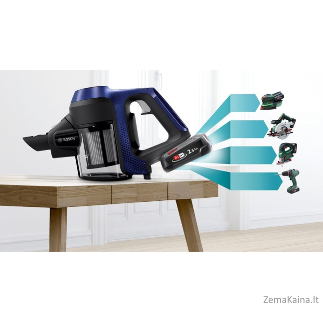 Bosch Serie 6 BBS611MAT siurblys-šluota / elektrinė šluota Bemaišis 0,3 L Mėlyna 2