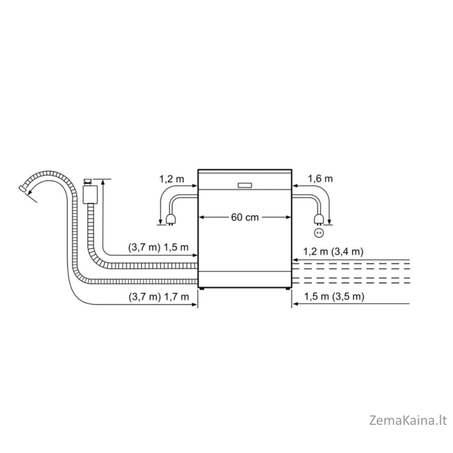 Bosch SMS25AI07E free-standing Dishwasher 12 place settings E 3