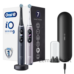 Braun iOM9D.2J2.2AD Oral-B iO 9 Duo Elektrinis Dantų Šepetėlis Juodas Onyx/ Rose