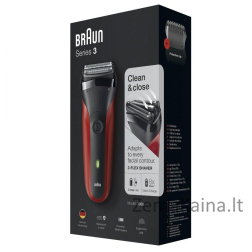 „Braun“ serija 3 300S raudonasis skustuvas