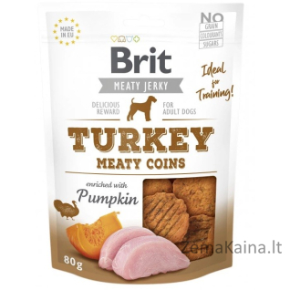 Brit Jerky Turkey Meaty Coins Turkija - skanėstai šunims - 200 g