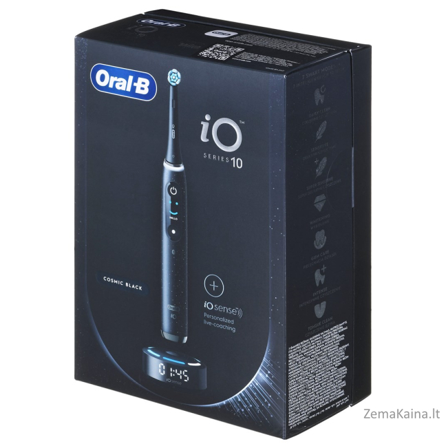 Braun Oral-B iO10 Cosmic Black elektrinis dantų šepetėlis 7