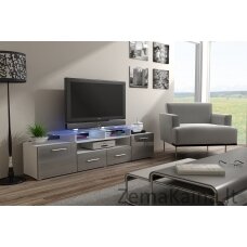 Cama EVORA BI/SZ TV stovas / baldas garso ir vaizdo aparatūrai 2 stalčiai