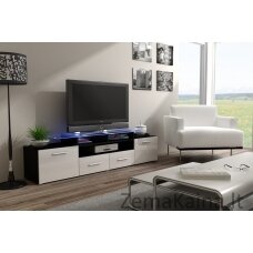 Cama EVORA CZ/BI TV stovas / baldas garso ir vaizdo aparatūrai 2 stalčiai
