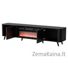 Cama RTV cabinet Volare 200 x 39 x 49 cm black/san sebastian + fireplace