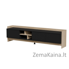 Cama RTV PORTO 3D spintelė 190x38x50 ąžuolas/juoda