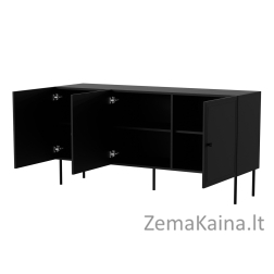 Cama 3D komoda PALAZZO BIS 151x40x75 matinės juodos spalvos