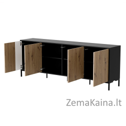 Cama MERCI chest of drawers 200 x 40 x 74 cm black/artisan oak