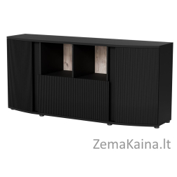 Cama MICHELLE komoda 178x35-47xH82 juoda/vikingo ąžuolas