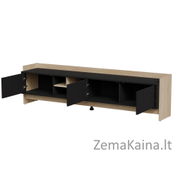 Cama RTV PORTO 3D spintelė 190x38x50 ąžuolas/juoda