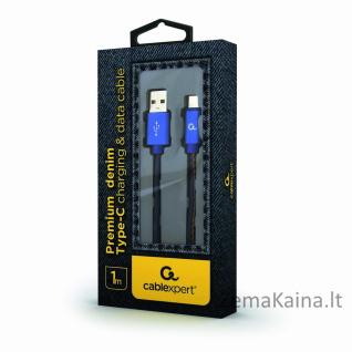 Cablexpert CC-USB2J-AMCM-1M-BL USB kabelis USB 2.0 USB A USB C Mėlyna
