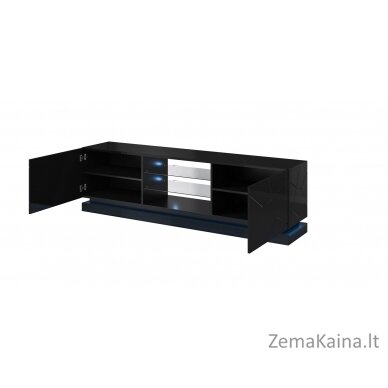 Cama QIU 200 czarny TV stovas / baldas garso ir vaizdo aparatūrai 4 spintos 4