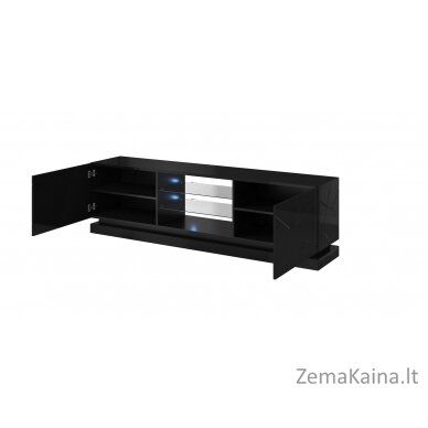 Cama QIU 200 czarny TV stovas / baldas garso ir vaizdo aparatūrai 4 spintos 5
