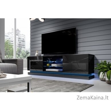 Cama QIU 200 czarny TV stovas / baldas garso ir vaizdo aparatūrai 4 spintos 6