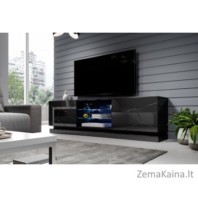 Cama QIU 200 czarny TV stovas / baldas garso ir vaizdo aparatūrai 4 spintos 7