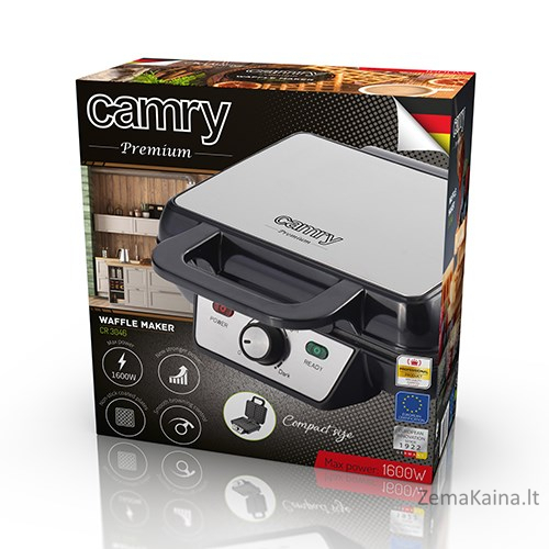 Camry CR 3046 vaflinė 2 vafliai Juoda 1000 W 4