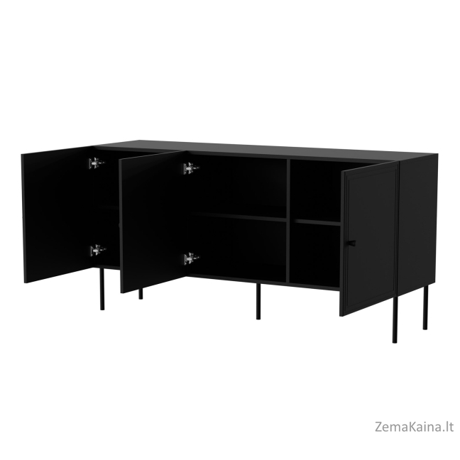 Cama 3D komoda PALAZZO BIS 151x40x75 matinės juodos spalvos 1
