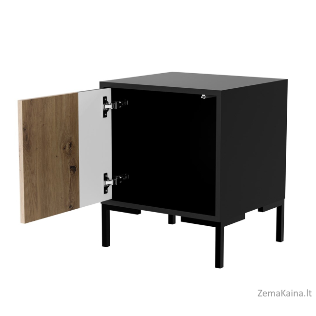 Cama Bedside table 2pc MERCI 44x40x52.5 black/oak artisan 1