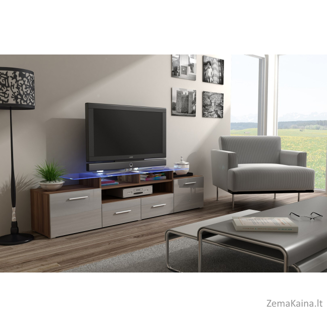 Cama EVORA SL/SZ TV stovas / baldas garso ir vaizdo aparatūrai 2 stalčiai